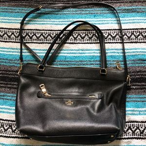Coach Black leather Tote Purse